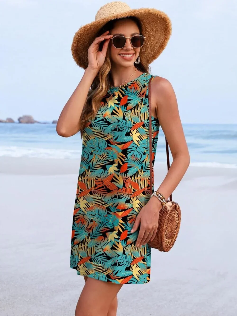 Womens Orange Red Blue Polyester Coverup Swimsuit Summer Bathing Suit Coverup